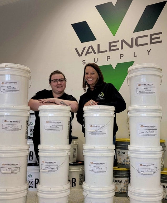 Concrete coating work featured by Valence Supply
