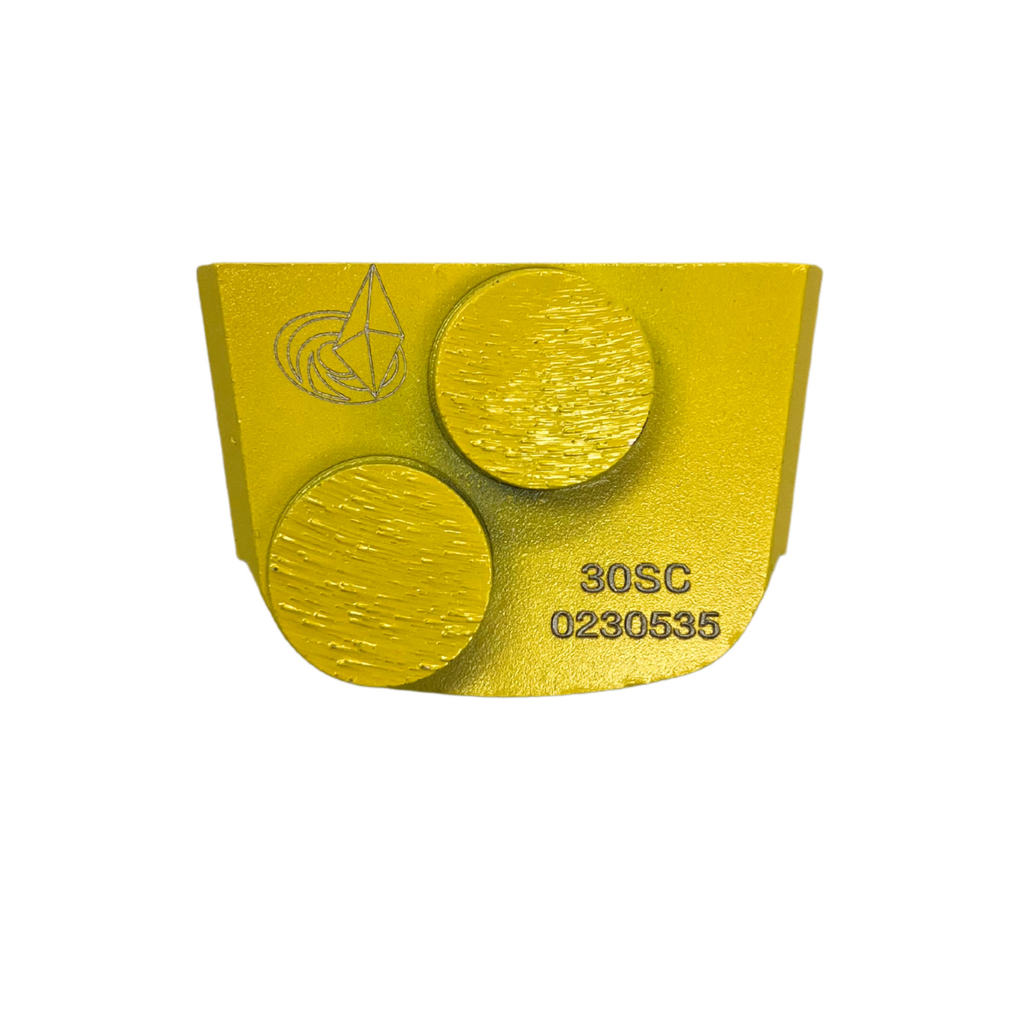 Lavina Diamond Quick Change Yellow Trapezoid Double Button - Grit 30 - Soft Concrete