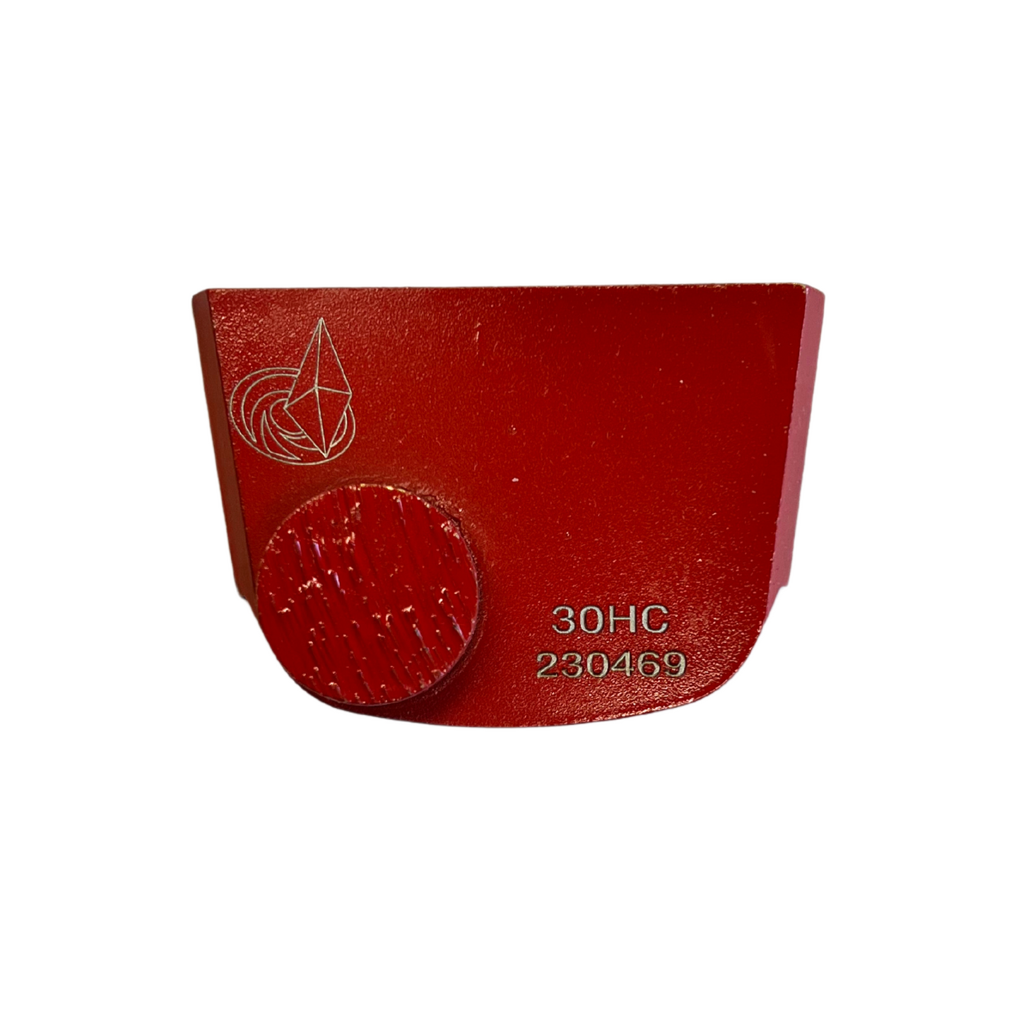 Lavina Diamond Quick Change Red Trapezoid Single Button - Grit 30 - Hard Concrete